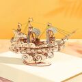 RoboTime 3D wooden puzzle Military sailing ship
